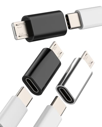 Adapter USB C auf Micro USB (3 Pack) Micro-USB-Stecker Typ C Buchse Anschluss Typ C Jack Daten Kabel Adapter Android Handy kompatibel für Samsung Galaxy S6 S7 Edge+ S7Active Note5 tp-mc von HOYULLI