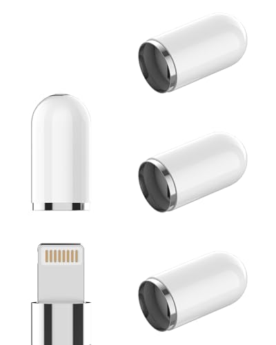 Ersatzkappen (4 Stück) für Apple Pencil 1. Generation, Bleistiftkappen für iPad 10. Generation und Eingabestift, Apple-Adapter von HOYULLI