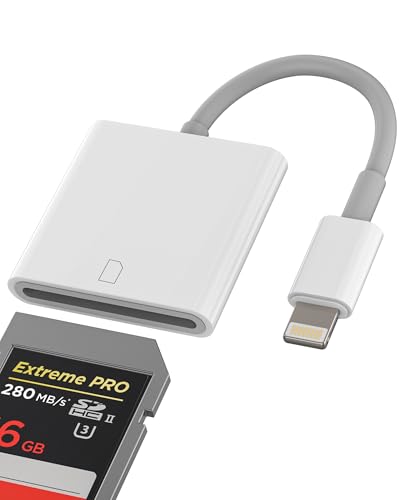 Lightning SD Kartenleser für iPhone 14 13 Pro Max Adapter für Apple MFi Certified Card Reader Speicherkarte Foto Digitalkamera Anschlüssen Memory Stick Camera Kartenlesegerät für iPad Air Zubehör 68 Lightning SD Kartenleser für iPhone 14 13 Pro Max Adapter für Apple MFi Certified Card Reader Speicherkarte Foto Digitalkamera Anschlüssen Memory Stick Camera Kartenlesegerät für iPad Air Zubehör 68 von HOYULLI