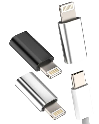 Lightning Stecker auf USB C Female Adapter(3 Stück)für iPhone 14 13 12 11 Pro Max für Apple MFi Certified Ladekabel Type C Cable Anschlüsse für iPad Air Data Charger Adaptateur Lighting Klinke Zubehör von HOYULLI