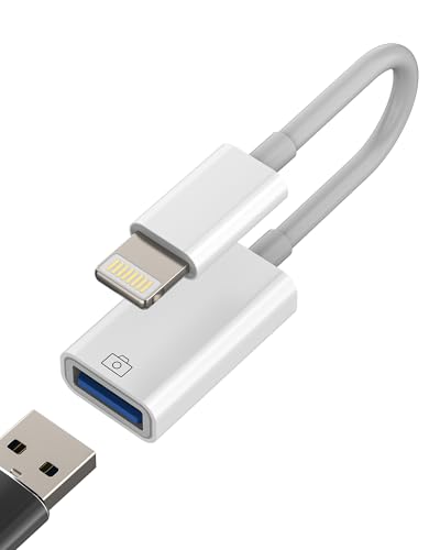 Lightning auf USB OTG 3.0 Adapter für iPhone 14 13 Pro Max Klinkenkabel USB-A Stick Lesegerät für iPad Foto Daten Transfer Adapter für Apple MFI Certified Reader Card Externer Speicher Tastatur Kamera Lightning auf USB OTG 3.0 Adapter für iPhone 14 13 Pro Max Klinkenkabel USB-A Stick Lesegerät für iPad Foto Daten Transfer Adapter für Apple MFI Certified Reader Card Externer Speicher Tastatur Kamera von HOYULLI