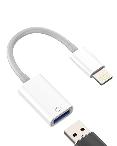 Lightning auf USB OTG Adapter 3.0 Kabel Daten Connector für iPhone 14 13 Pro Max für Apple MFi Certified für iPad Stecker USB-A Kartenleser Digitalkamera Tastatur Memory Anschlüssen Adaptern Zubehör von HOYULLI
