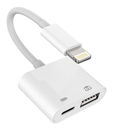 Lightning-auf-USB-Splitter-Ladegerät, Dongle (2-in-1) für iPhone, OTG-Adapter, Kamera, Kartenleser, Flash-Laufwerk, Maus, Tastatur, Speicherstick, Kabel für Apple 11, 12, 13, 14 Pro Max für iPad, von HOYULLI