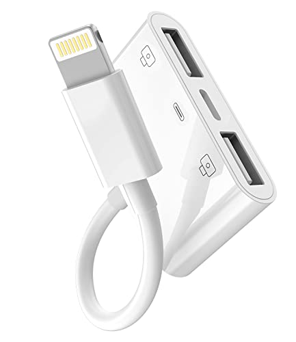 USB-Adapter für iPhone (3 in 1) Lightning Ladekabel Jack auf OTG 3.0 Player für Apple MFI zertifiziert USB-A SD Card Reader iPad Tastatur Maus Kamera Übertragung Telefon Stick ip-2USB von HOYULLI