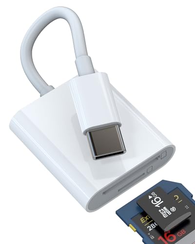 USB C SD Kartenleser(2in1)Micro SD TF Card Reader Adapter für iPhone 16 15 Pro Max für Apple Type C Foto Digitalkamera Speicherkarte Android MacBook Thunderbolt für iPad Kompatibel für Samsung S25 S24 von HOYULLI
