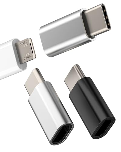 USB-C-Stecker auf Micro-USB-Buchse (3 Pack) für iPad Android Kabel Typ C Ladegerät für iPhone 16 15 Pro Max für Apple, kompatibel mit Samsung Tablet-Adapter Thunderbolt Anschluss von HOYULLI
