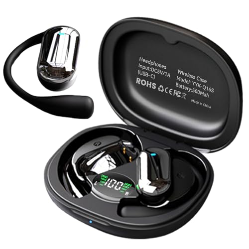 Übersetzer Kopfhörer,LCD-Touchscreen ear kopfhörer,Übersetzungskopfhörer Echtzeit,3-in-1 Echtzeit übersetzer Ohrhörer mit 144 Sprachen,Übersetzungsgerät für Reisen und Business (Q16S) von HOvicative