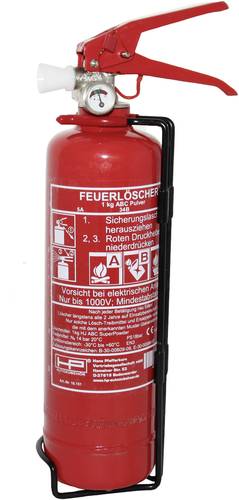 HP Autozubehör 10151 ABC 1kg DIN EN 3 Feuerlöscher Inkl. Halter EN 3-7 DIN 3-7 1St. von HP AUTOZUBEHÖR