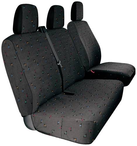 HP Autozubehör 22223 Sitzbezug 5teilig Baumwolle Schwarz (gesprenkelt) Fahrersitz, Rücksitzbank (2 von HP AUTOZUBEHÖR