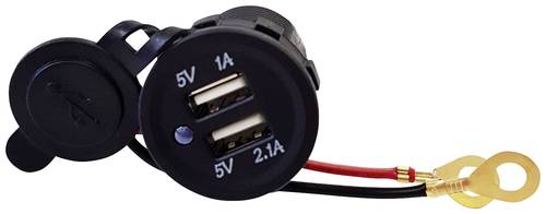 HP Autozubehör KFZ Dual USB Einbausteckdose Belastbarkeit Strom max.=3.1A Steckdose 12V zu 5 V, 24V HP Autozubehör KFZ Dual USB Einbausteckdose Belastbarkeit Strom max.=3.1A Steckdose 12V zu 5 V, 24V von HP AUTOZUBEHÖR