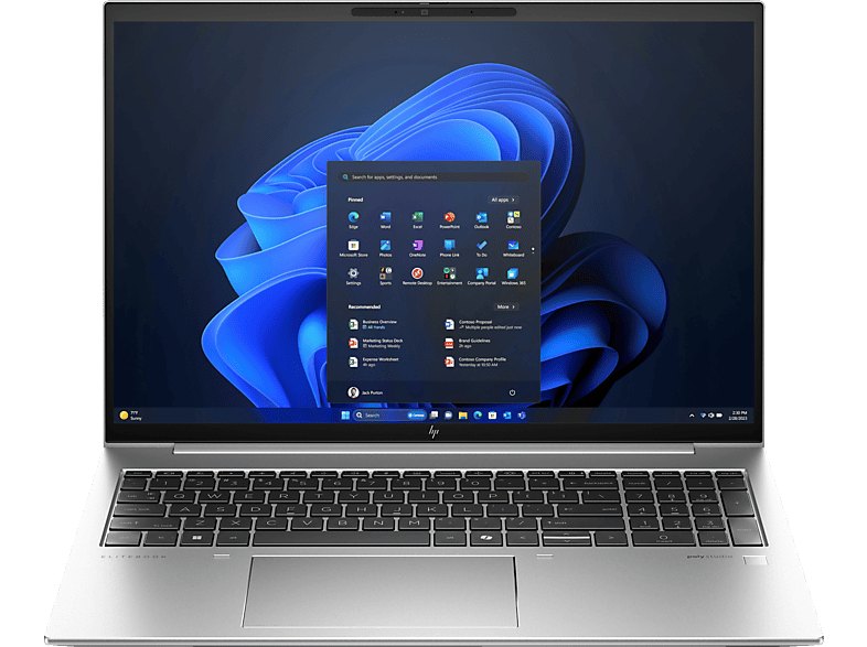 HP - B2B EliteBook 860 G11, Business Notebook, mit 16 Zoll Display, Intel® Core™ Ultra 7 155H Prozessor, 32 GB RAM, 1 TB SSD, HD Graphics, Silber, Windows 11 Pro von HP - B2B