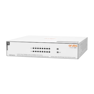 HPE Aruba Instant On 1430 8G Class4 PoE 64W 8-Port unmanaged Switch von HP Enterprise