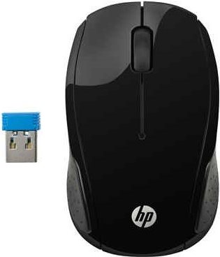 HP 200 - Maus - optisch - drahtlos - 2,4 GHz - kabelloser Empfänger (USB) (X6W31AA#ABB) von HP Inc