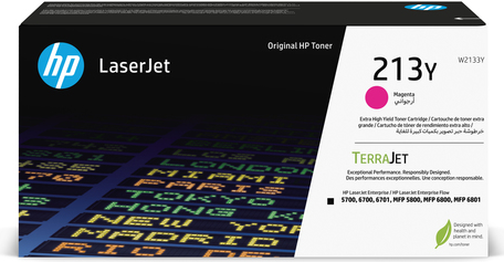 HP 213Y - Besonders hohe Ergiebigkeit - Magenta - original - LaserJet - Tonerpatrone (W2133Y) - für Color LaserJet Enterprise 5700dn, 6700dn, DesignJet D5800 von HP Inc