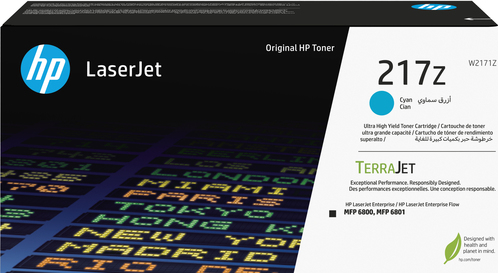 HP 217Z - Ultra High Yield - Cyan - original - LaserJet - Tonerpatrone (W2171Z) - für Color LaserJet Enterprise MFP 6800dn von HP Inc