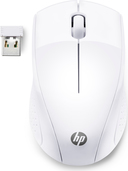HP 220 - Maus - 3 Tasten - kabellos - 2.4 GHz - kabelloser Empfänger (USB) - Schneeweiß - CTO (7KX12AA#ABB) von HP Inc