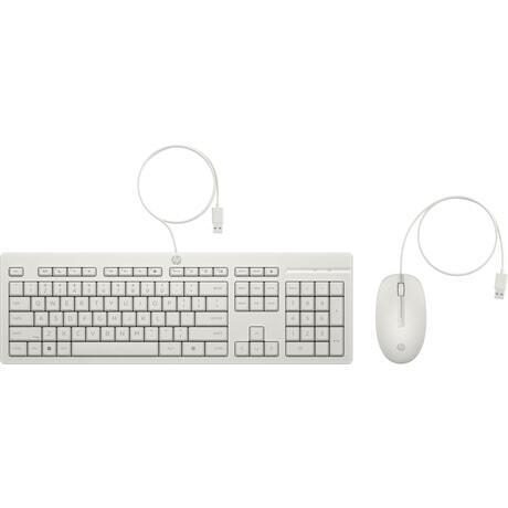 HP 225 Kabelgebundene Tastatur Maus Set weiß von HP Inc.