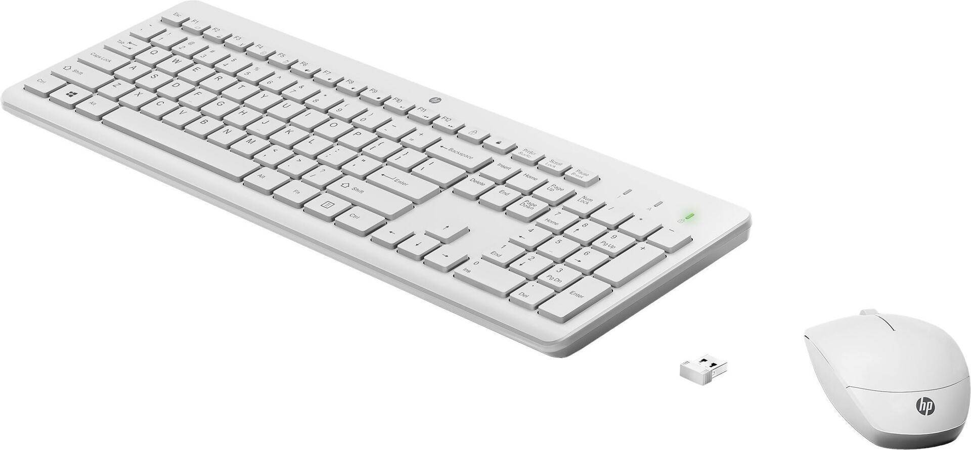 HP 230 - Tastatur-und-Maus-Set - kabellos - 2.4 GHz - Deutsch - weiß - für HP 14, 14s, 15, 15s, 17, ENVY 17m, ENVY x360 HP 230 - Tastatur-und-Maus-Set - kabellos - 2.4 GHz - Deutsch - weiß - für HP 14, 14s, 15, 15s, 17, ENVY 17m, ENVY x360 von HP Inc