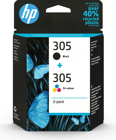 HP 305 2-Pack Tri-color/Black Original (6ZD17AE) von HP Inc
