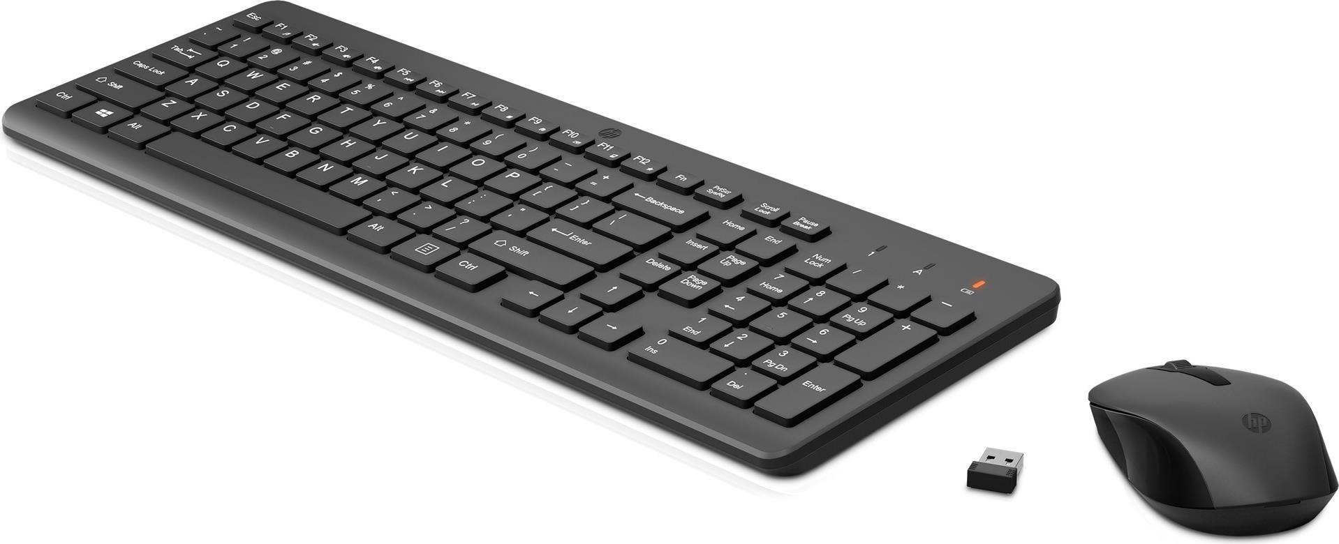 HP 330 Wireless Mouse and Keyboard Combination Tastatur RF Wireless Englisch Schwarz (2V9E6AA#ABB) von HP Inc
