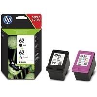 HP 62 Twin Pack - 2er-Pack - Schwarz, Tricolor - Original - Schwarz, Tricolor - Tintenpatrone (N9J71AE) von HP Inc