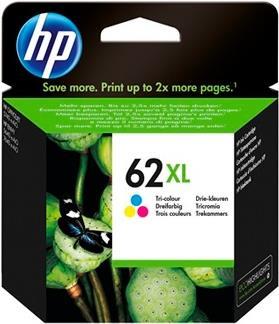 HP 62XL - 11,5 ml - Hohe Ergiebigkeit - farbstoffbasiert dreifarbig - Original - Tintenpatrone - für Envy 55XX, 56XX, 76XX, Officejet 200, 250, 252, 57XX, 8040 (C2P07AE#ABE) von HP Inc