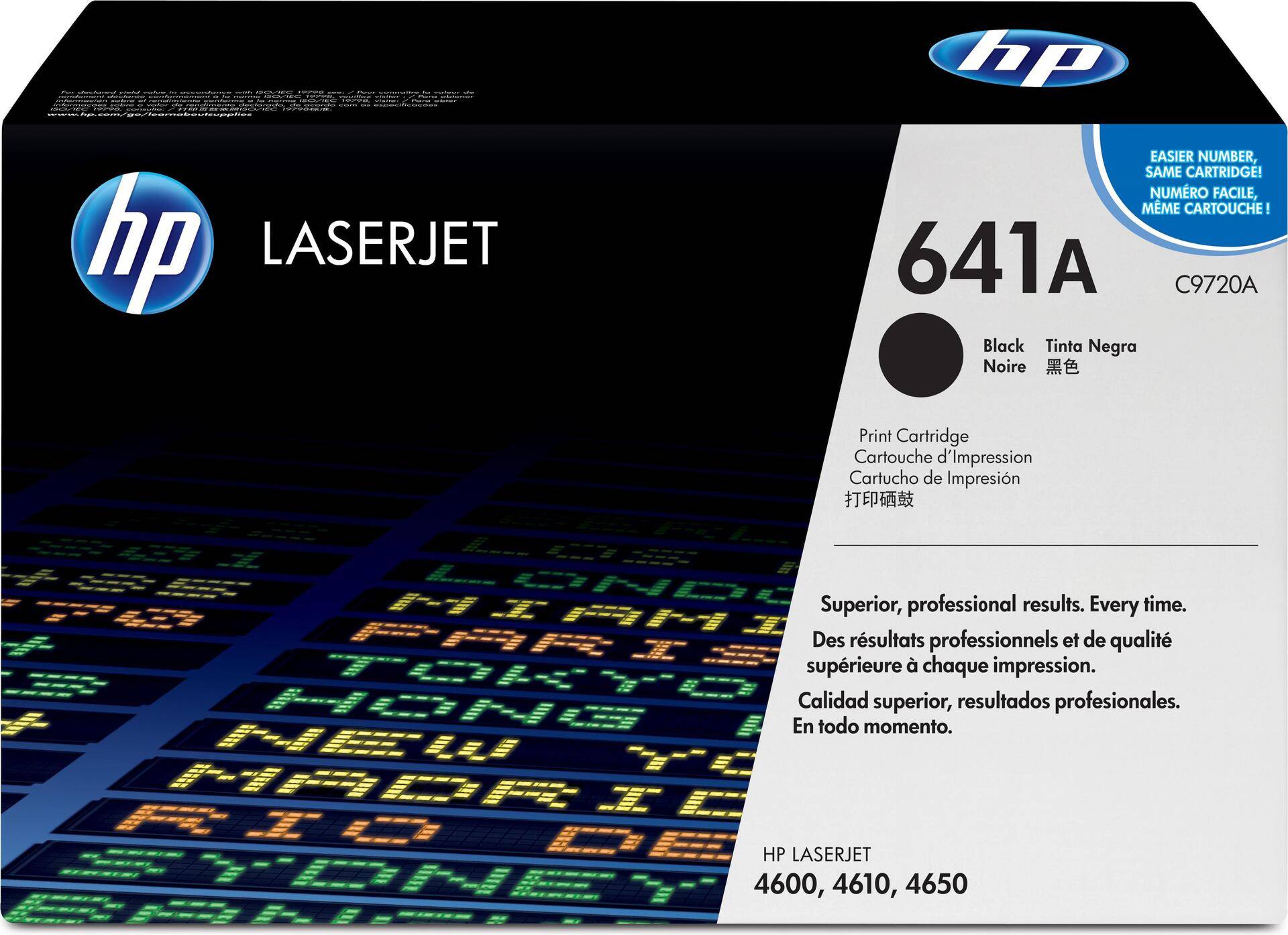 HP 641A Black Original LaserJet Toner Cartridge Tonerkartusche 1 Stück(e) Schwarz (C9720-67901) von HP Inc