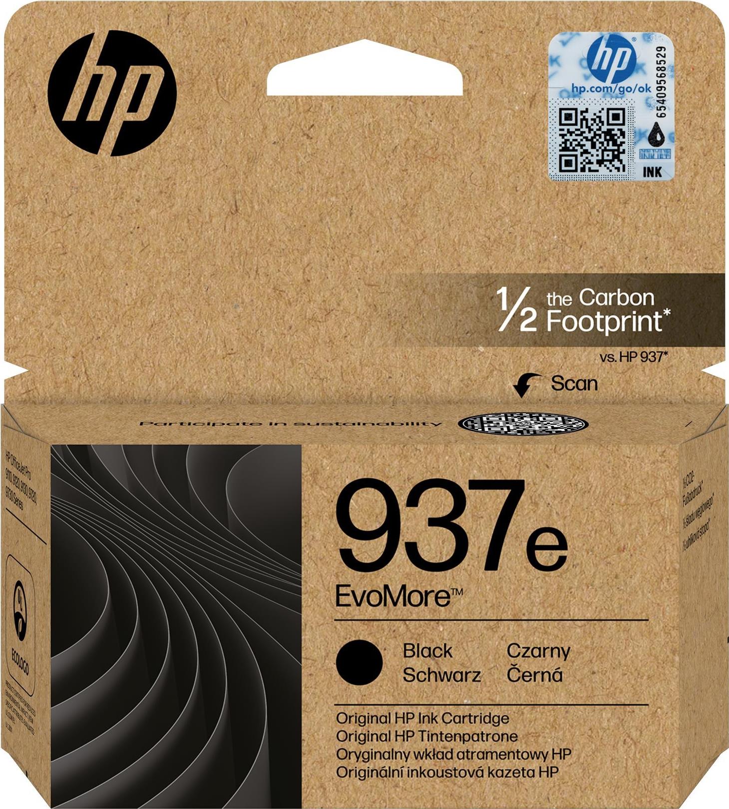 HP 937e EvoMore - Schwarz - original - Tintenpatrone - für Officejet Pro 9110b (4S6W9NE#SE1) von HP Inc