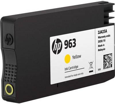 HP 963 - 10.7 ml - Gelb - Original - Officejet - Tintenpatrone - für Officejet Pro 9010, 9012, 9014, 9015, 9016, 9019/Premier, 9020, 9022, 9025 von HP Inc