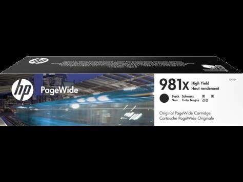 HP 981X - Hohe Ergiebigkeit - Schwarz - Original - PageWide - Tintenpatrone - für PageWide Enterprise Color 556dn, 556xh (L0R12A) von HP Inc