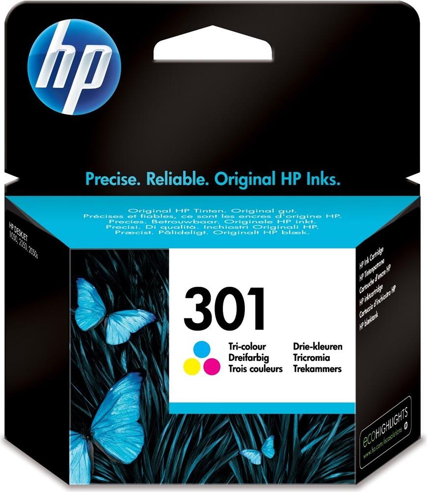 HP CH562EE / 301 Original Druckerpatrone Farbig (Cyan, Magenta, Gelb) 2 Stück (2X_CH562EE) von HP Inc