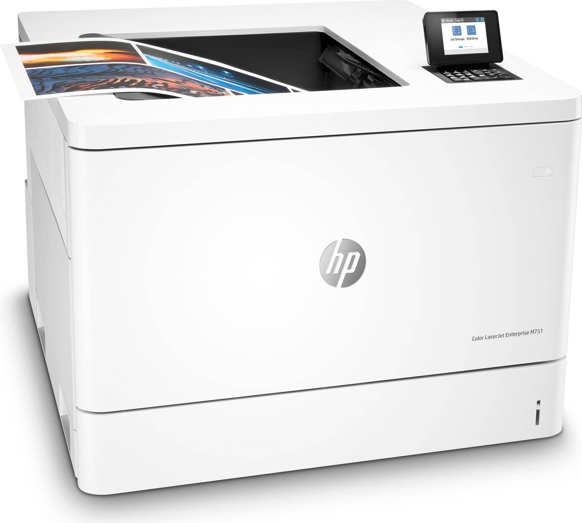 HP Color LaserJet Enterprise M751dn - Drucker - Farbe - Duplex - Laser - A3/Ledger - 600 x 600 dpi - bis zu 41 Seiten/Min. (einfarbig)/ bis zu 41 Seiten/Min. (Farbe) - Kapazität: 650 Blätter - USB 2.0, Gigabit LAN, USB-Host (intern), USB 2.0-Host von HP Inc