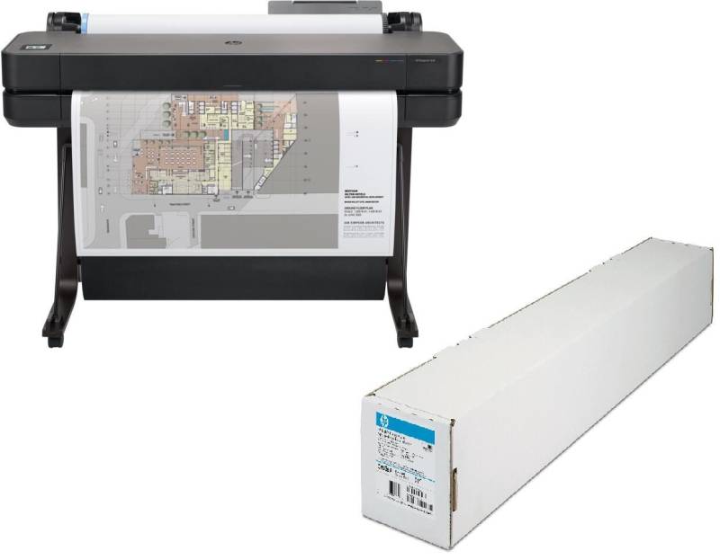 HP DesignJet T630 Tintenstrahl-Großformatdrucker Plotter + A0 Papierrolle von HP Inc.