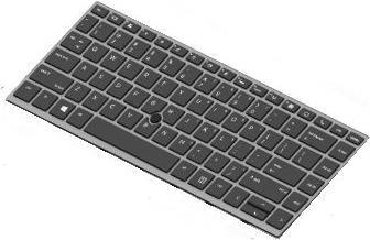 HP - Ersatztastatur Notebook - hinterleuchtet - Layout für Großbritannien - für EliteBook 745 G5, 840 G5, Mobile Thin Client mt44 (L14378-031) von HP Inc