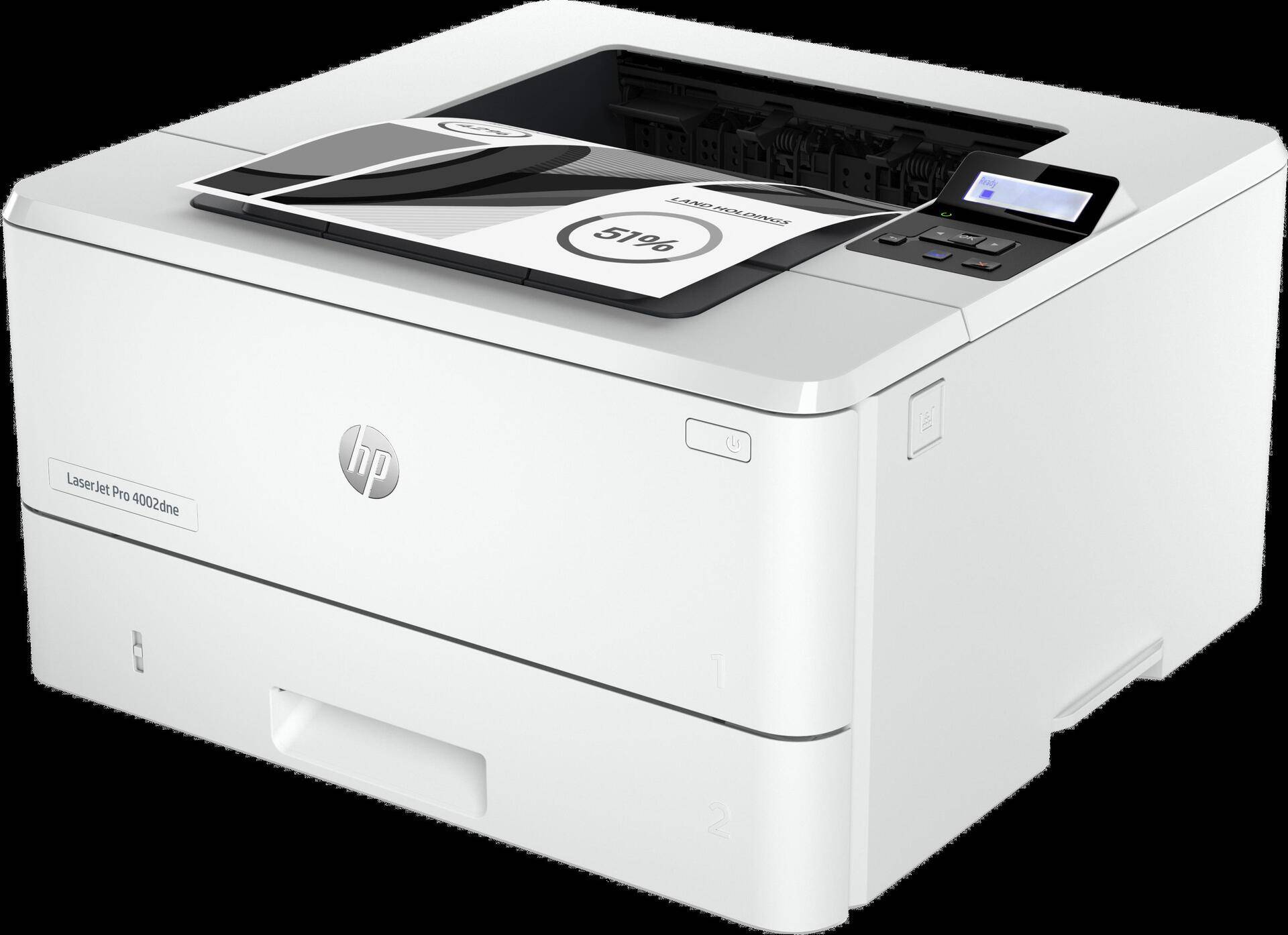 HP Inc HP LaserJet Pro 4002dne - Drucker - s/w - Duplex - Laser - A4/Legal - 4800 x 600 dpi - bis zu 40 Seiten/Min. - Kapazität: 350 Blätter - USB 2.0, Gigabit LAN (2Z605E#B19) von HP Inc