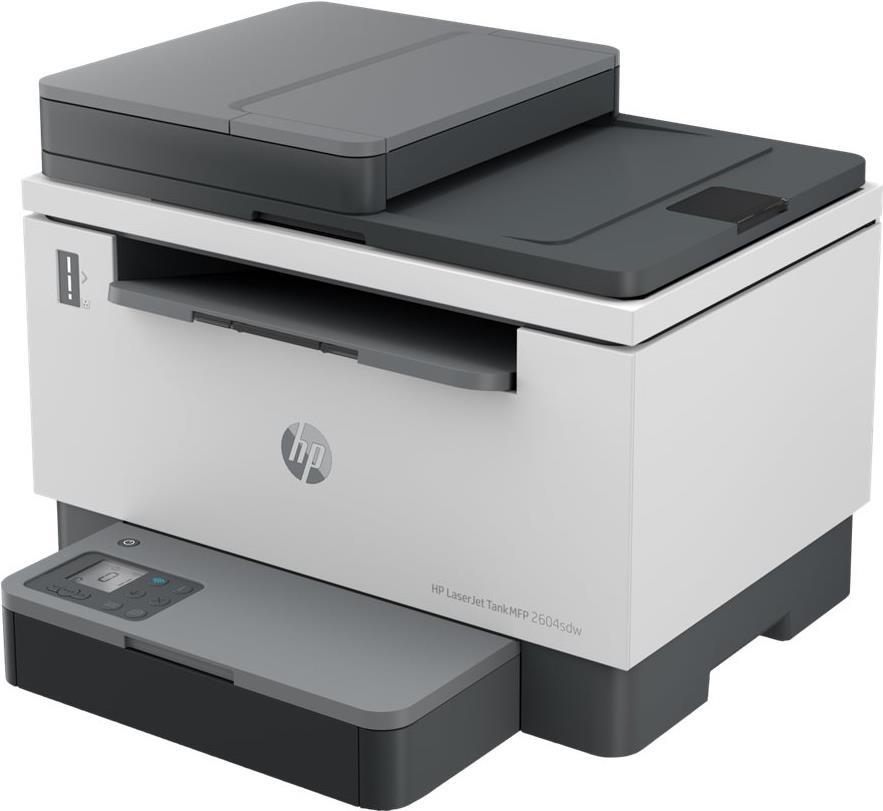 HP Inc HP LaserJet Tank MFP 2604sdw - Multifunktionsdrucker - s/w - Laser - nachfüllbar - 216 x 297 mm (Original) - A4/Legal (Medien) - bis zu 14 Seiten/Min. (Kopieren) - bis zu 22 Seiten/Min. (Drucken) - 250 Blatt - USB 2.0, LAN, Wi-Fi(n), Bluetooth (381V1A#B19) von HP Inc