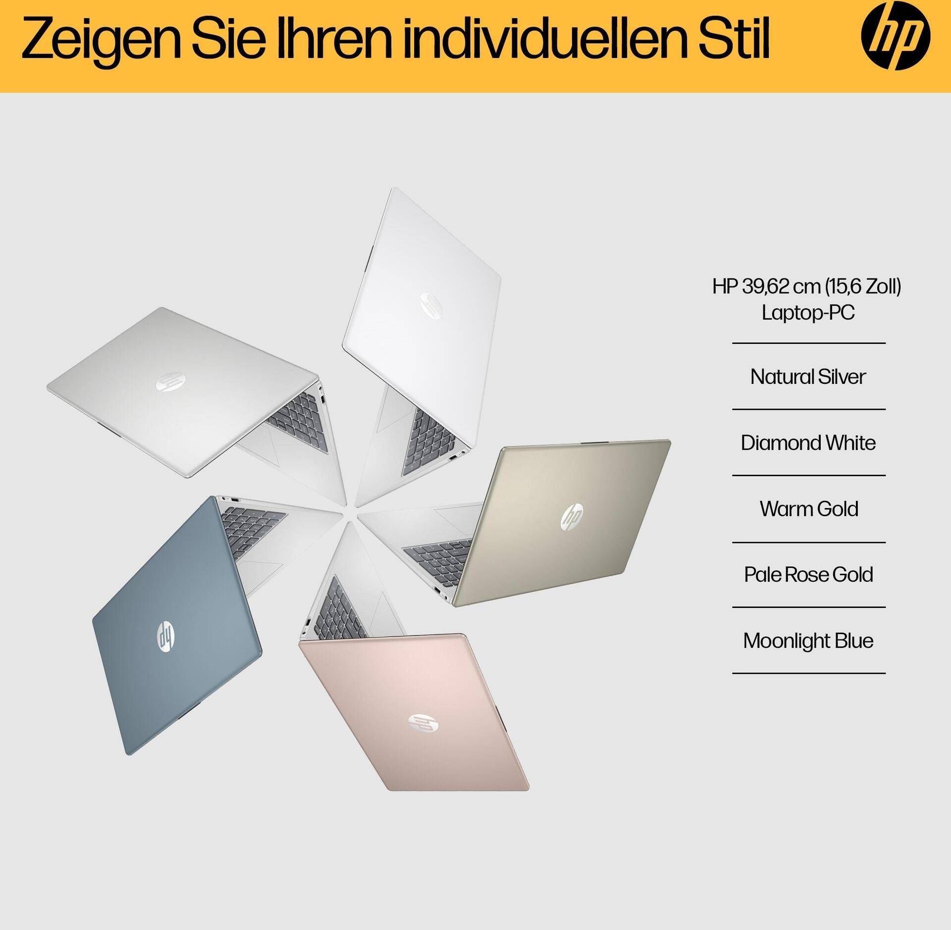 HP Laptop 15-fc0456ng - AMD Ryzen 5 7520U / 2,8 GHz - FreeDOS - Radeon 610M - 16GB RAM - 512GB SSD NVMe - 39,6 cm (15.6) IPS 1920 x 1080 (Full HD) - Wi-Fi 6, Bluetooth - Natural Silver - kbd: Deutsch (7P7L2EA#ABD) von HP Inc