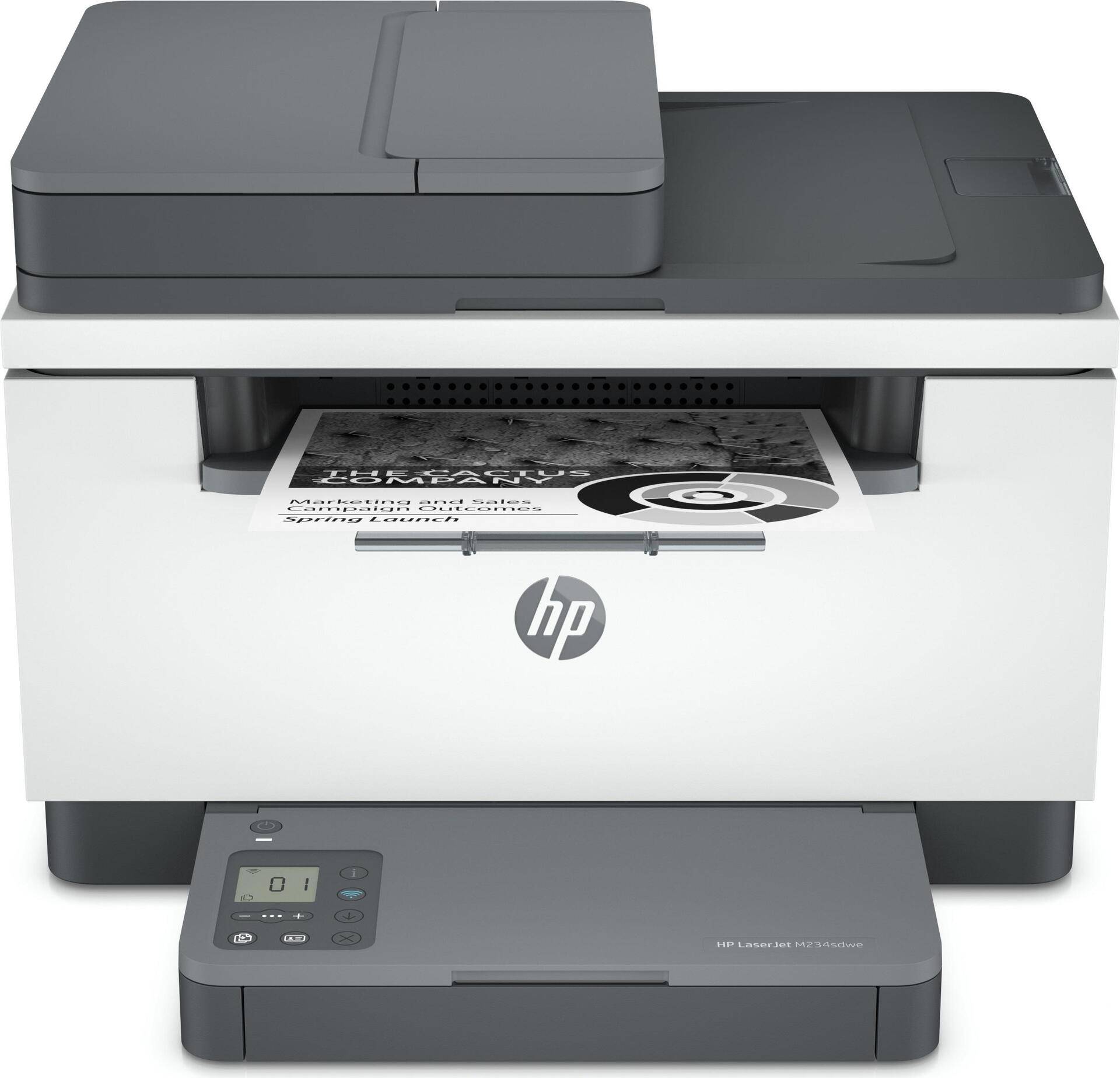 HP LaserJet HP MFP M234sdwe Drucker - Schwarzweiß - Drucker für Home und Home Office - Drucken - Kopieren - Scannen - HP+, Scannen an E-Mail, Scannen an PDF (6GX01E) von HP Inc