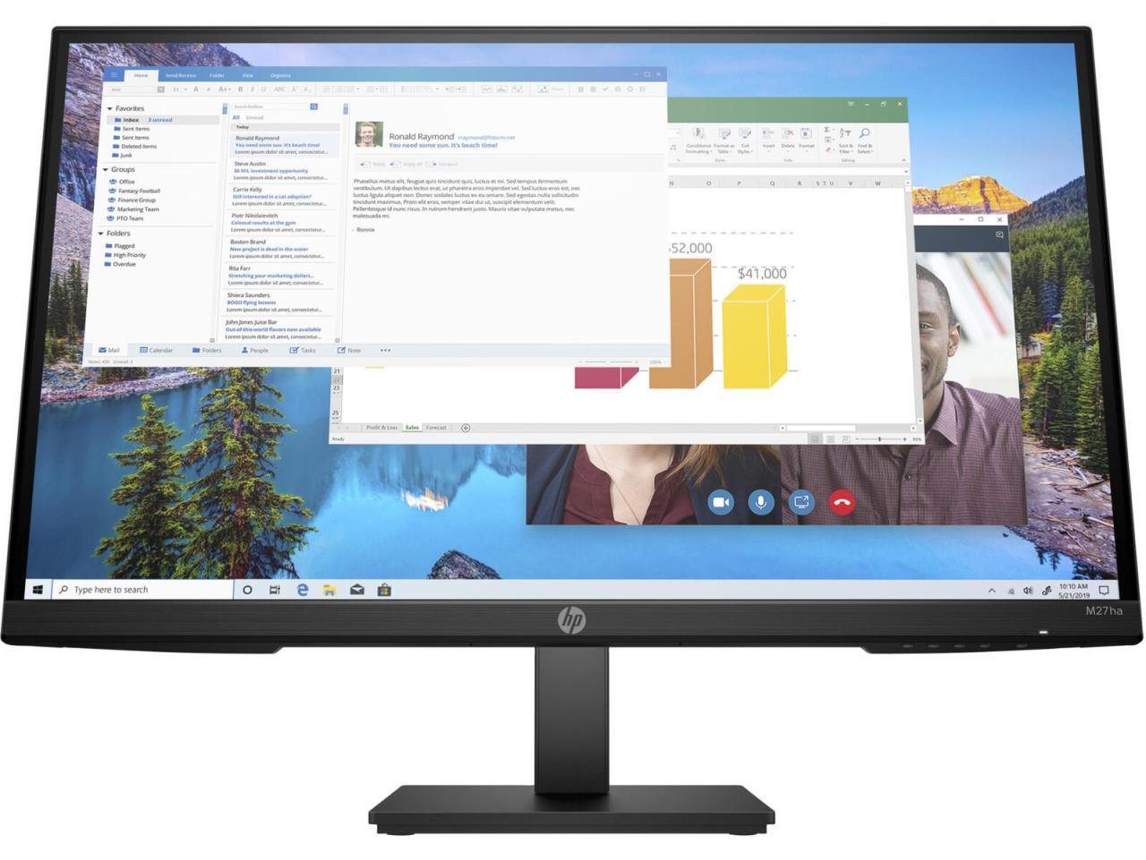 HP M27ha Monitor 68,6cm (27 Zoll) von HP Inc.