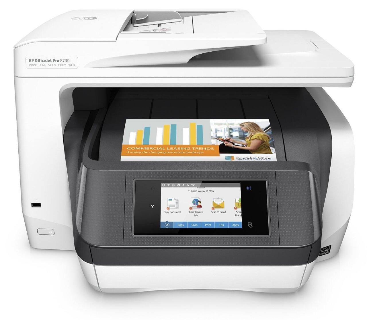 HP OfficeJet Pro 8730 Tintenstrahl-Multifunktionsgerät D9L20A von HP Inc.