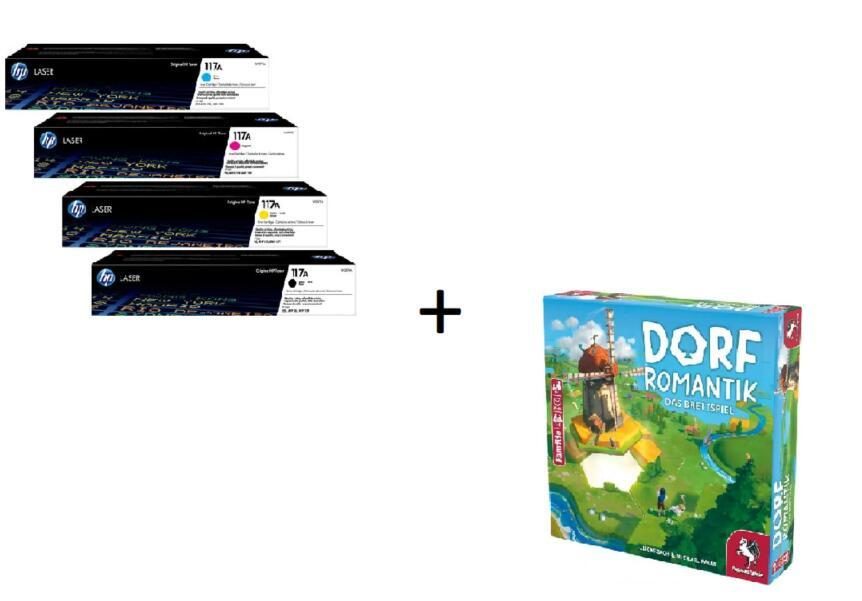 HP Original 117A Toner - 4er Multipack + Spiel des Jahres 2023 - Dorfromantik... von HP Inc.