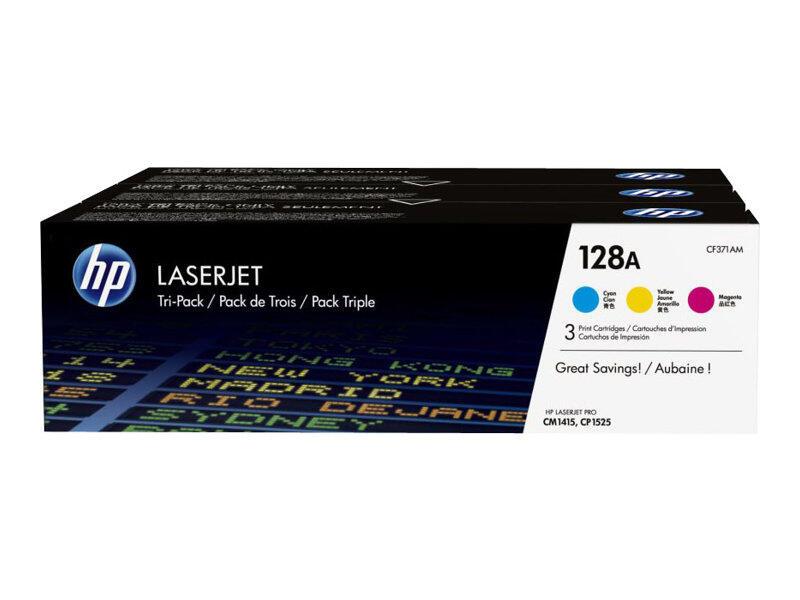 HP Original 128A Toner Tri-Pack cyan, magenta, gelb 1.300 Seiten (CF371AM) von HP Inc.