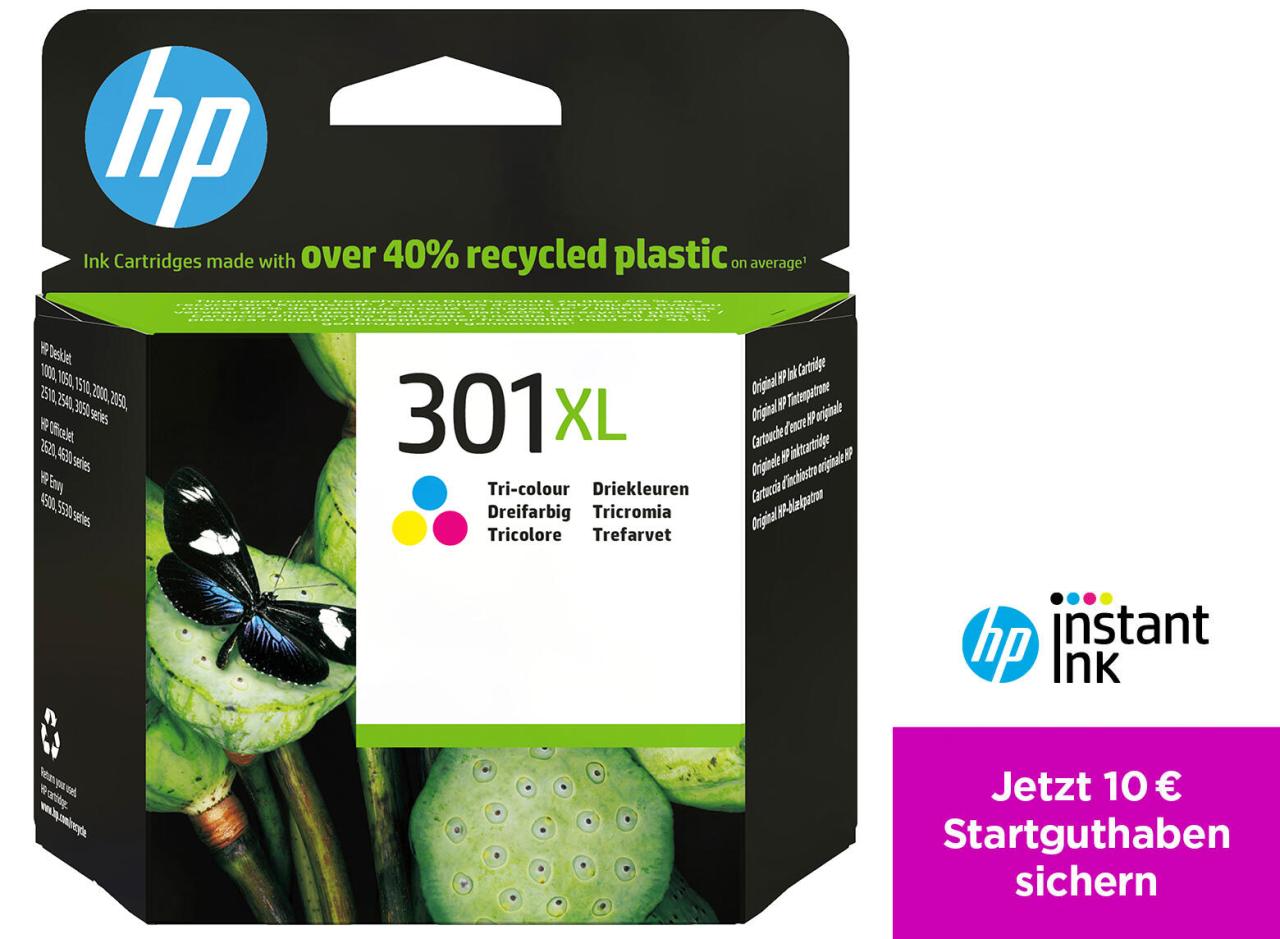 HP Original 301XL Druckerpatrone - cyan, magenta, gelb (CH564EE) von HP Inc.