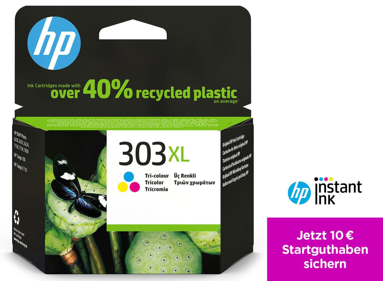 HP Original 303XL Druckerpatrone cyan, magenta, gelb 415 Seiten 10ml (T6N03AE) von HP Inc.