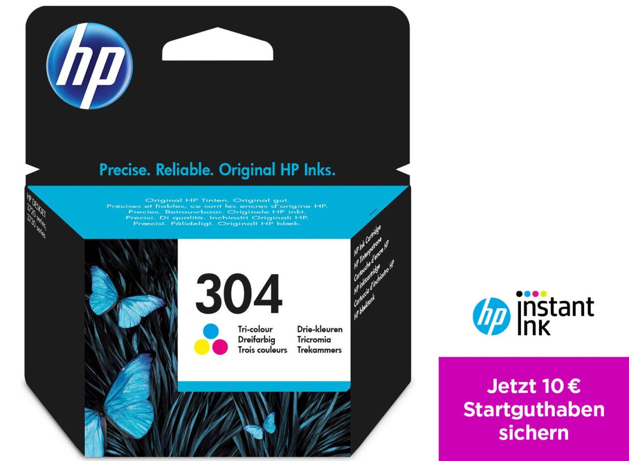 HP Original 304 Druckerpatrone - cyan, magenta, gelb (N9K05AE) von HP Inc.