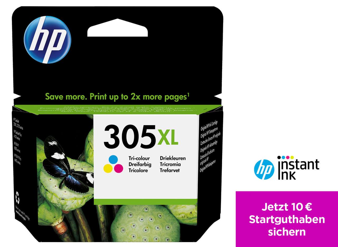 HP Original 305XL Druckerpatrone - cyan, magenta, gelb (3YM63AE) von HP Inc.