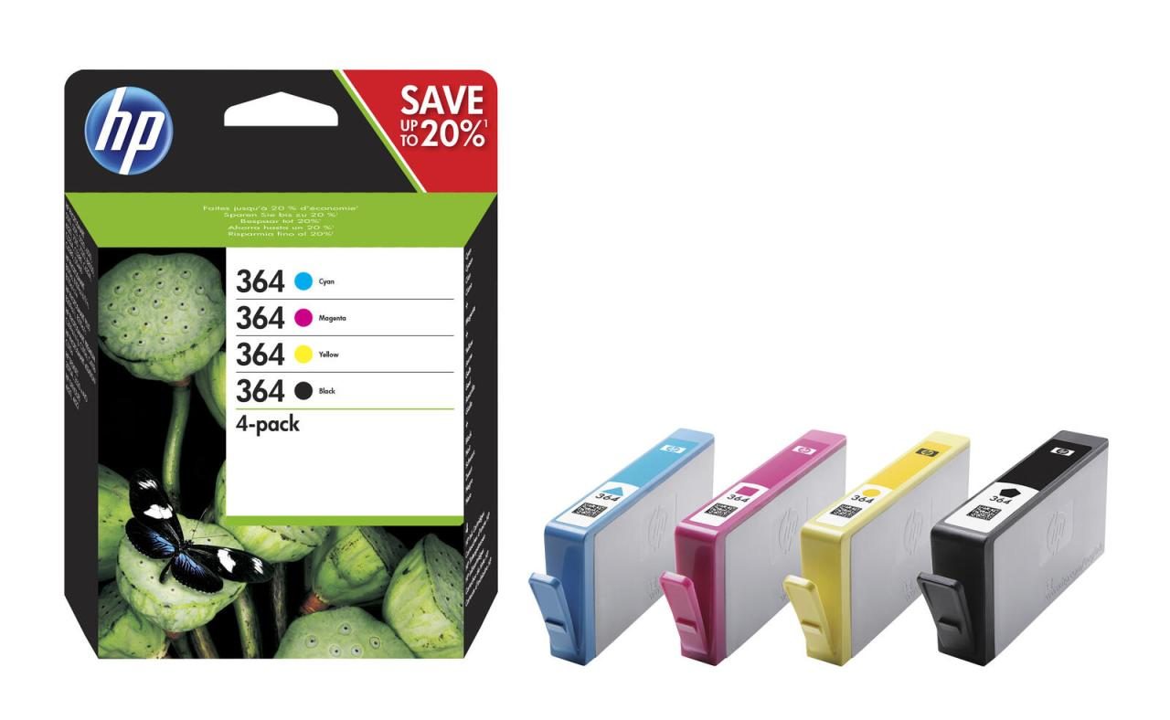 HP Original 364 Druckerpatronen 4er-Set schwarz, cyan, magenta, gelb 1.150 Se... HP Original 364 Druckerpatronen 4er-Set schwarz, cyan, magenta, gelb 1.150 Se... von HP Inc.