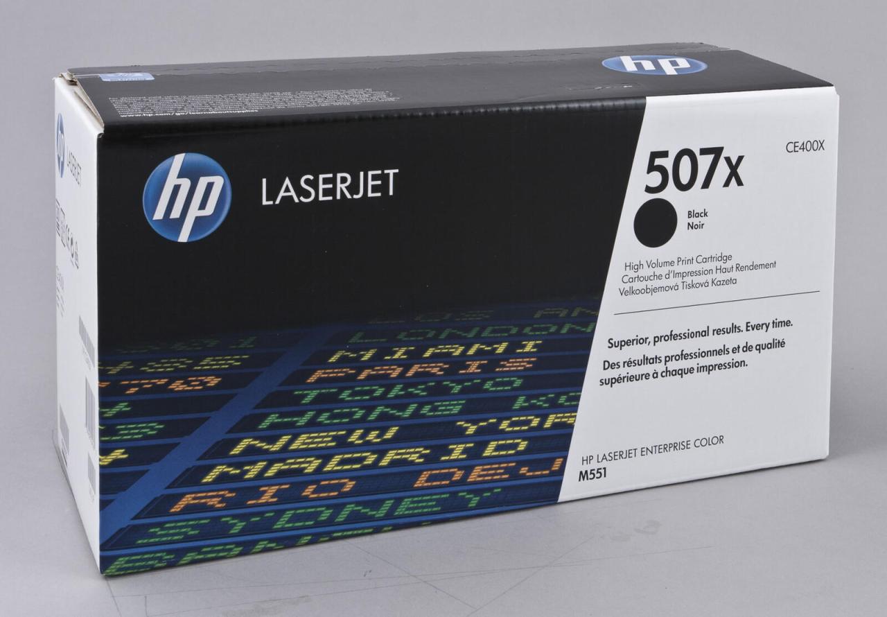 HP Original 507X Toner schwarz hohe Kapazität 11.000 Seiten (CE400X) von HP Inc.