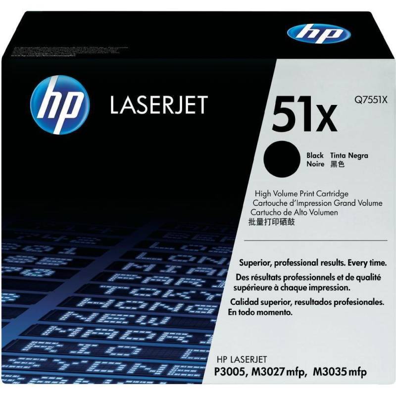 HP Original 51X Toner schwarz hohe Kapazität 13.000 Seiten (Q7551X) von HP Inc.