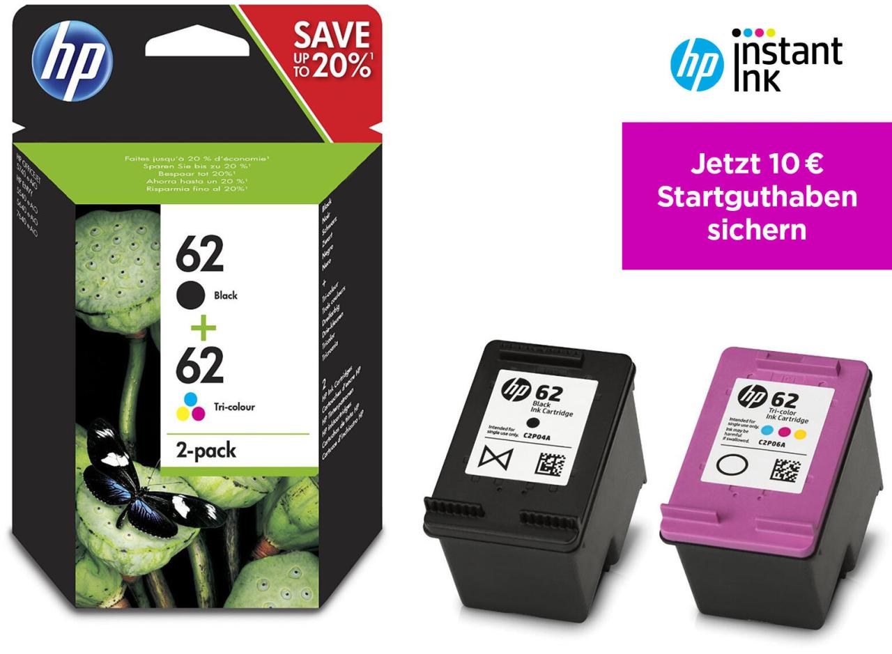 HP Original 62 Druckerpatronen - Multipack (N9J71AE) von HP Inc.